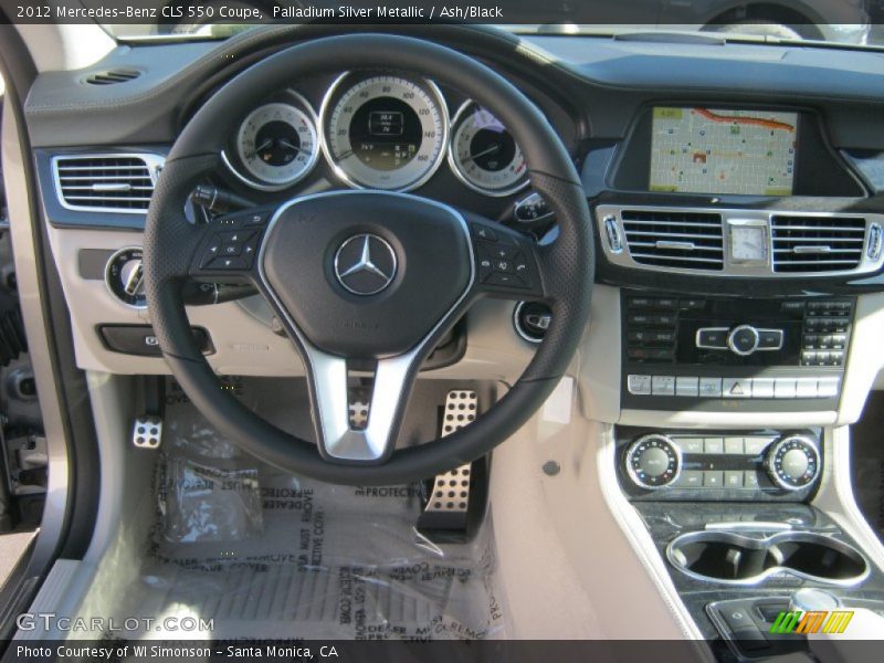 Palladium Silver Metallic / Ash/Black 2012 Mercedes-Benz CLS 550 Coupe