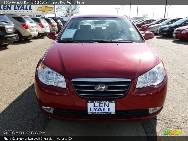 Apple Red Pearl / Beige 2009 Hyundai Elantra GLS Sedan