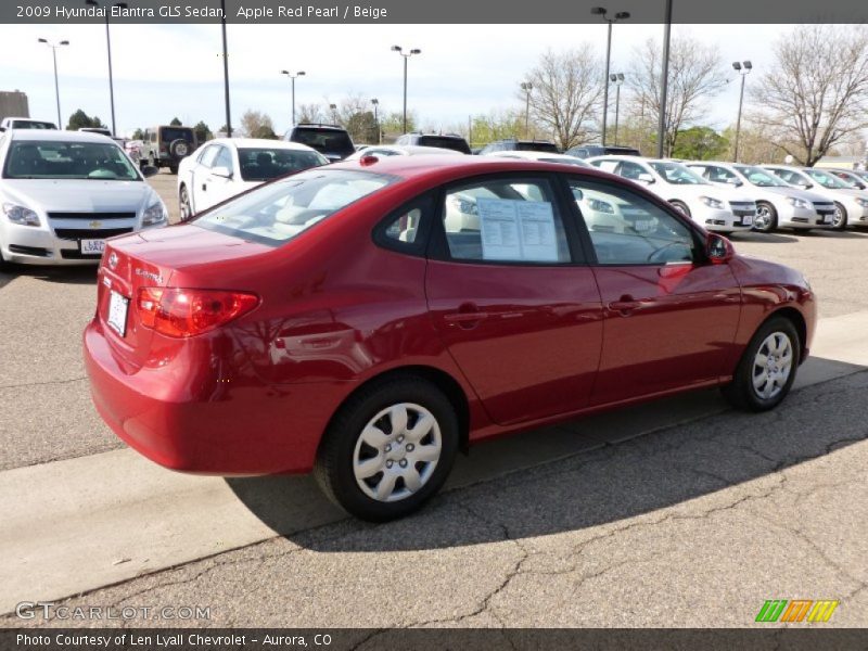 Apple Red Pearl / Beige 2009 Hyundai Elantra GLS Sedan