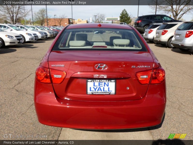 Apple Red Pearl / Beige 2009 Hyundai Elantra GLS Sedan