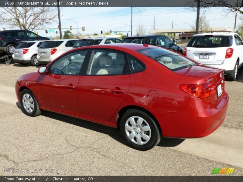 Apple Red Pearl / Beige 2009 Hyundai Elantra GLS Sedan