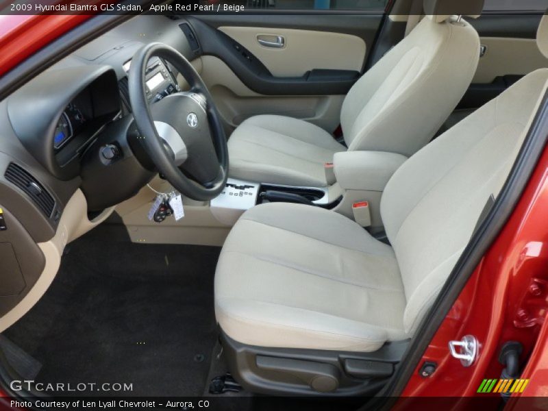 Apple Red Pearl / Beige 2009 Hyundai Elantra GLS Sedan
