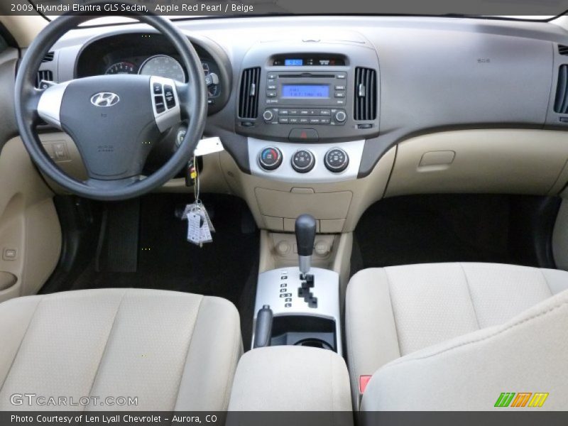 Apple Red Pearl / Beige 2009 Hyundai Elantra GLS Sedan