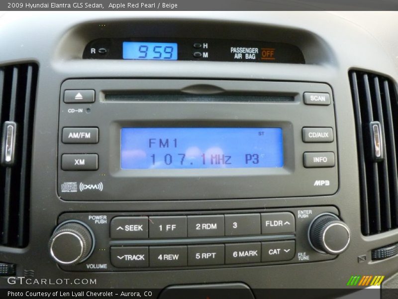 Apple Red Pearl / Beige 2009 Hyundai Elantra GLS Sedan