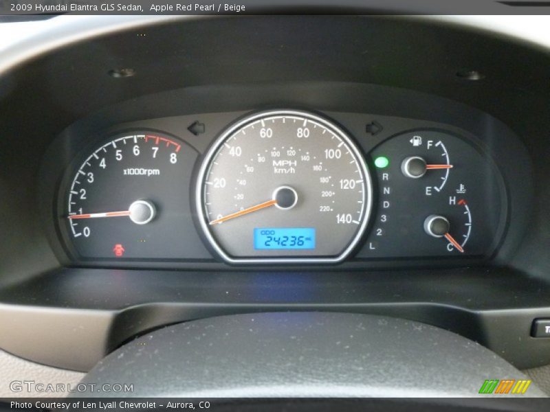 Apple Red Pearl / Beige 2009 Hyundai Elantra GLS Sedan