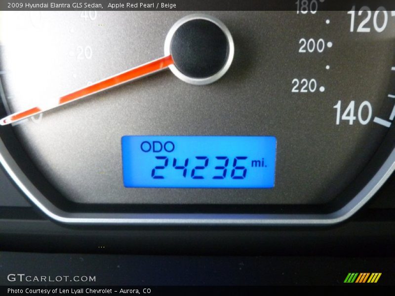 Apple Red Pearl / Beige 2009 Hyundai Elantra GLS Sedan