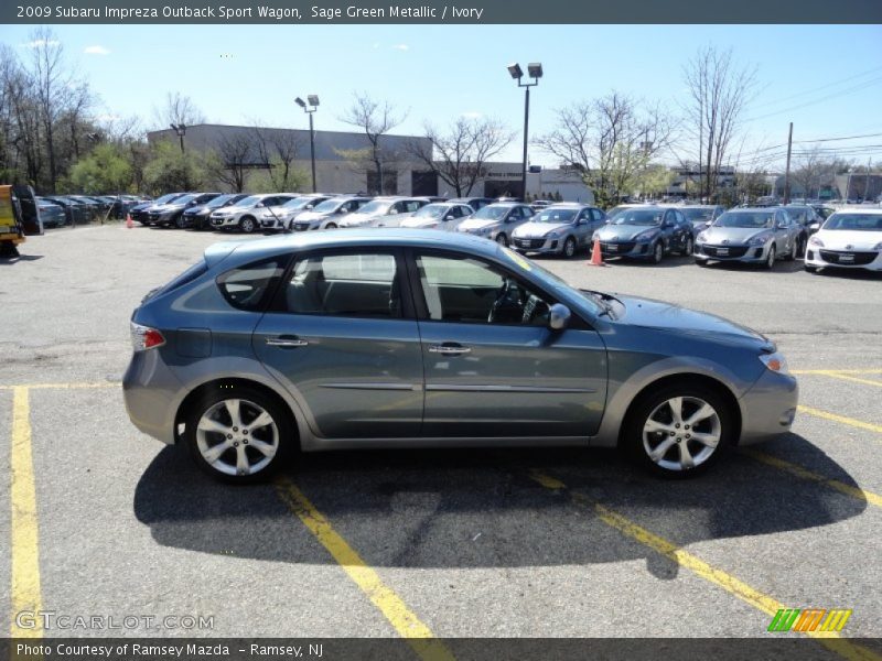 Sage Green Metallic / Ivory 2009 Subaru Impreza Outback Sport Wagon