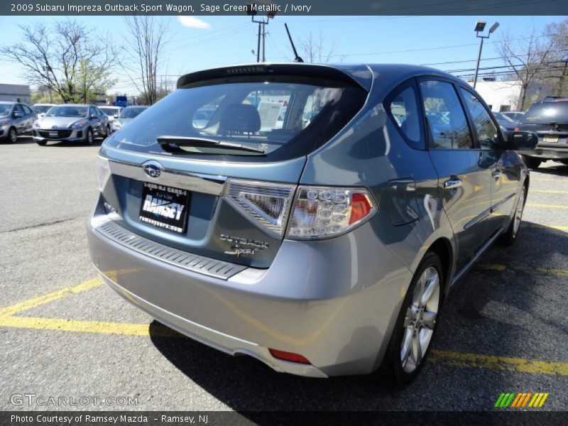 Sage Green Metallic / Ivory 2009 Subaru Impreza Outback Sport Wagon
