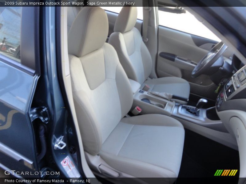 Sage Green Metallic / Ivory 2009 Subaru Impreza Outback Sport Wagon