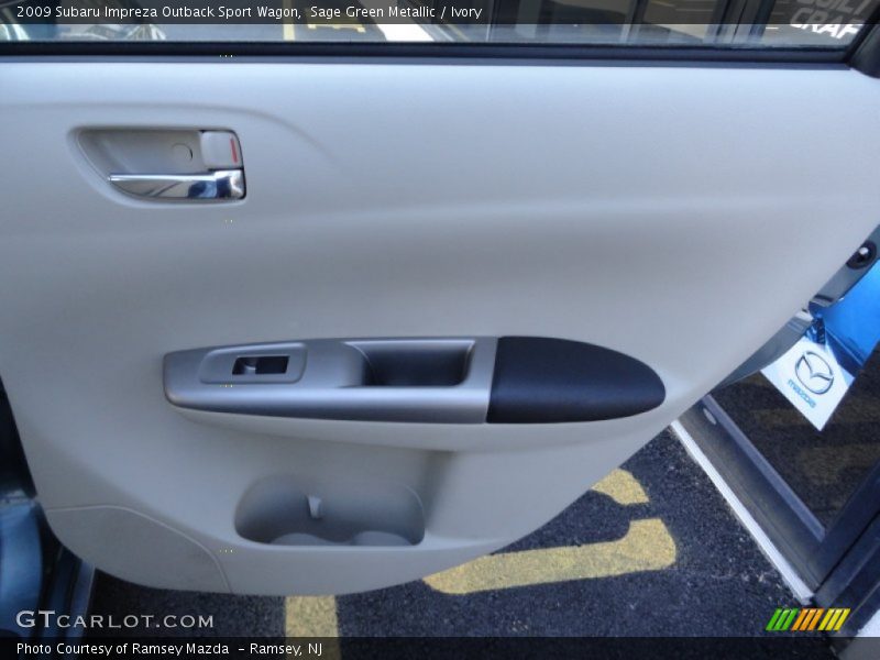 Sage Green Metallic / Ivory 2009 Subaru Impreza Outback Sport Wagon