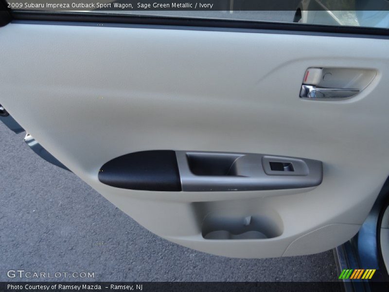 Sage Green Metallic / Ivory 2009 Subaru Impreza Outback Sport Wagon