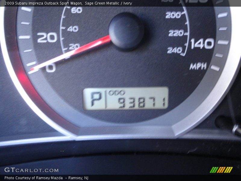 Sage Green Metallic / Ivory 2009 Subaru Impreza Outback Sport Wagon