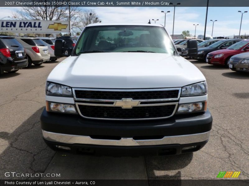 Summit White / Medium Gray 2007 Chevrolet Silverado 3500HD Classic LT Crew Cab 4x4