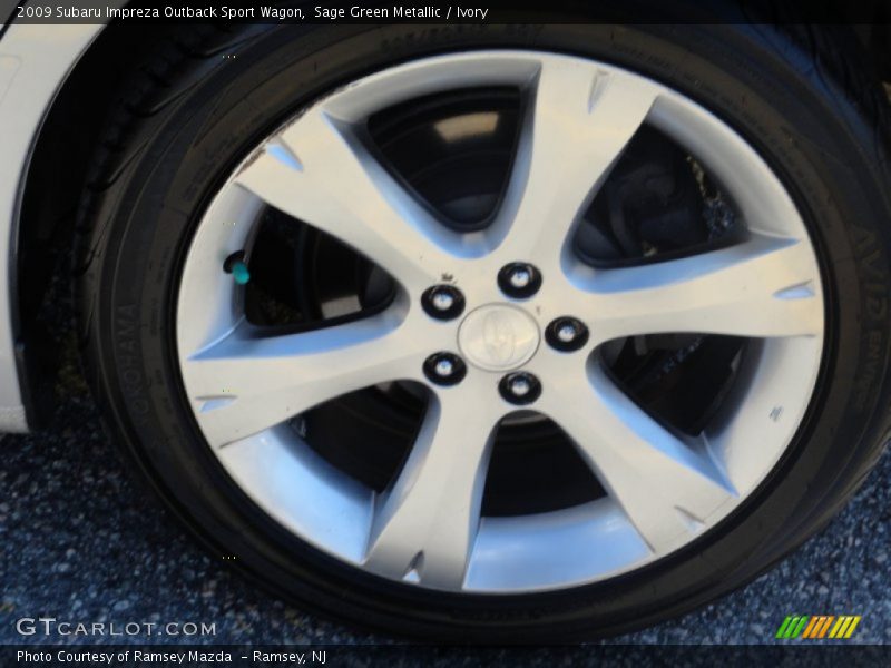 Sage Green Metallic / Ivory 2009 Subaru Impreza Outback Sport Wagon