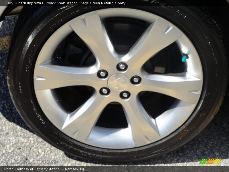 Sage Green Metallic / Ivory 2009 Subaru Impreza Outback Sport Wagon