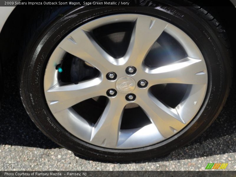 Sage Green Metallic / Ivory 2009 Subaru Impreza Outback Sport Wagon