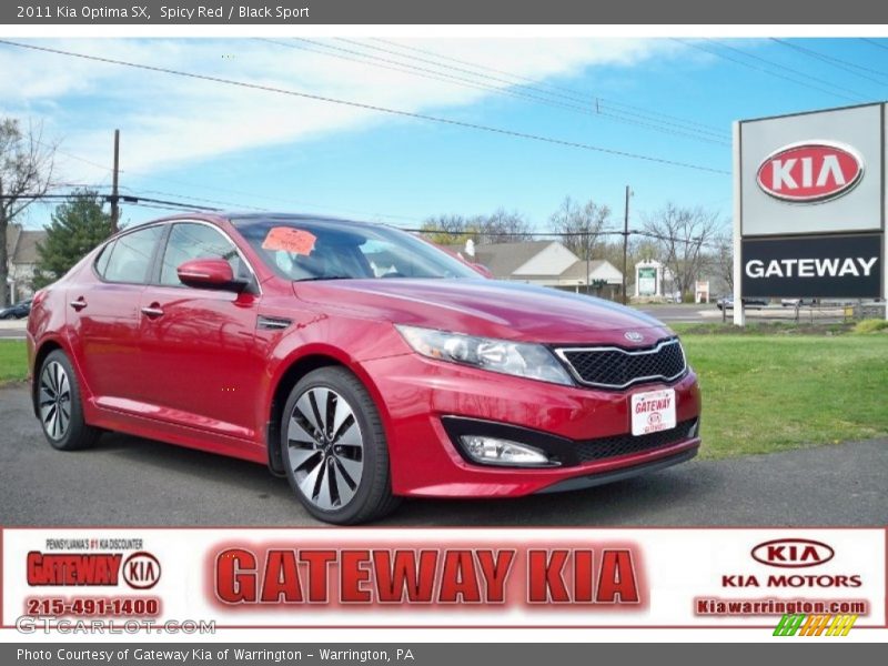 Spicy Red / Black Sport 2011 Kia Optima SX