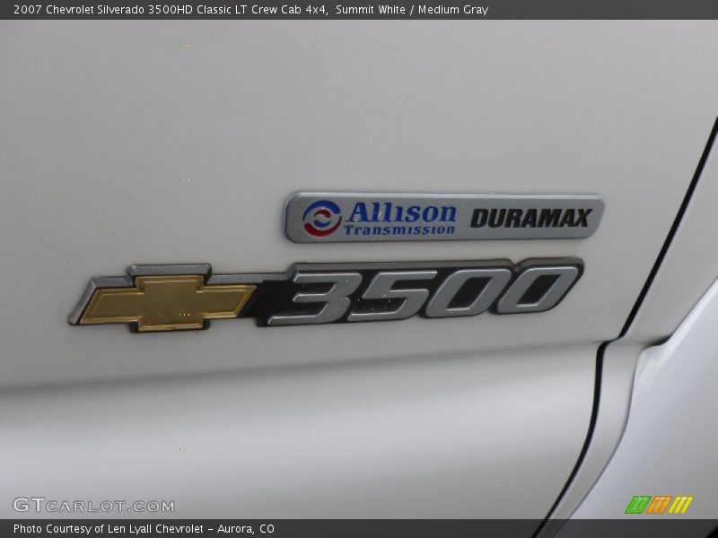 Summit White / Medium Gray 2007 Chevrolet Silverado 3500HD Classic LT Crew Cab 4x4