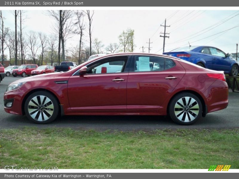 Spicy Red / Black Sport 2011 Kia Optima SX