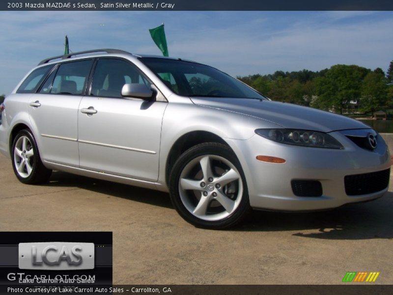 Satin Silver Metallic / Gray 2003 Mazda MAZDA6 s Sedan