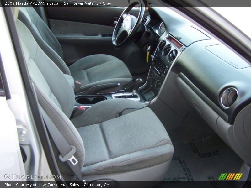 Satin Silver Metallic / Gray 2003 Mazda MAZDA6 s Sedan