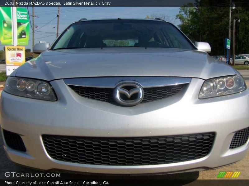 Satin Silver Metallic / Gray 2003 Mazda MAZDA6 s Sedan