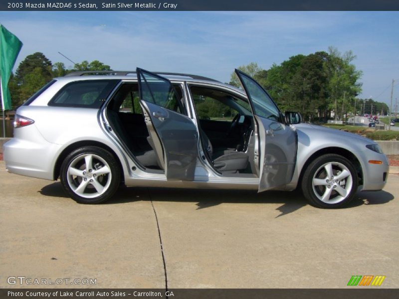 Satin Silver Metallic / Gray 2003 Mazda MAZDA6 s Sedan