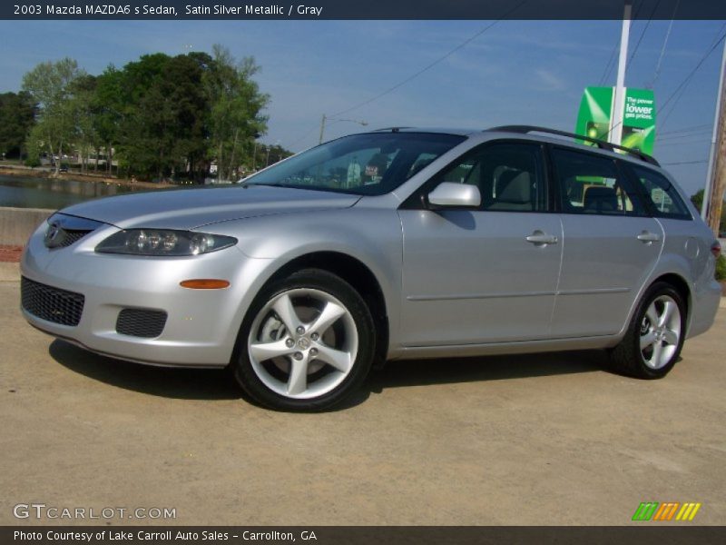 Satin Silver Metallic / Gray 2003 Mazda MAZDA6 s Sedan
