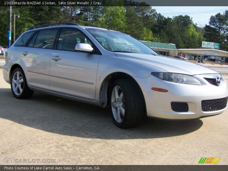 Satin Silver Metallic / Gray 2003 Mazda MAZDA6 s Sedan