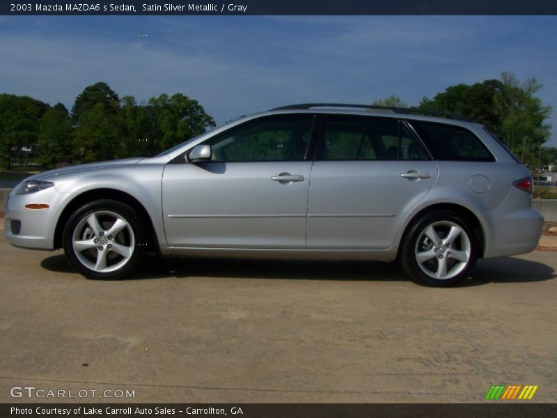 Satin Silver Metallic / Gray 2003 Mazda MAZDA6 s Sedan