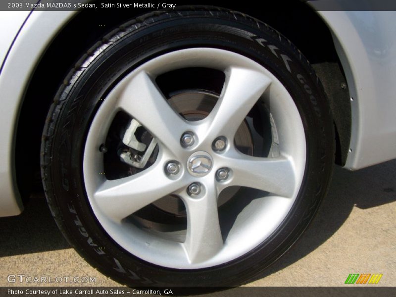 Satin Silver Metallic / Gray 2003 Mazda MAZDA6 s Sedan