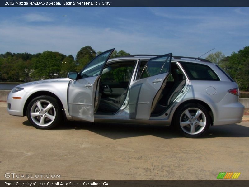 Satin Silver Metallic / Gray 2003 Mazda MAZDA6 s Sedan