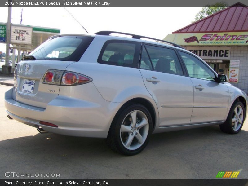 Satin Silver Metallic / Gray 2003 Mazda MAZDA6 s Sedan