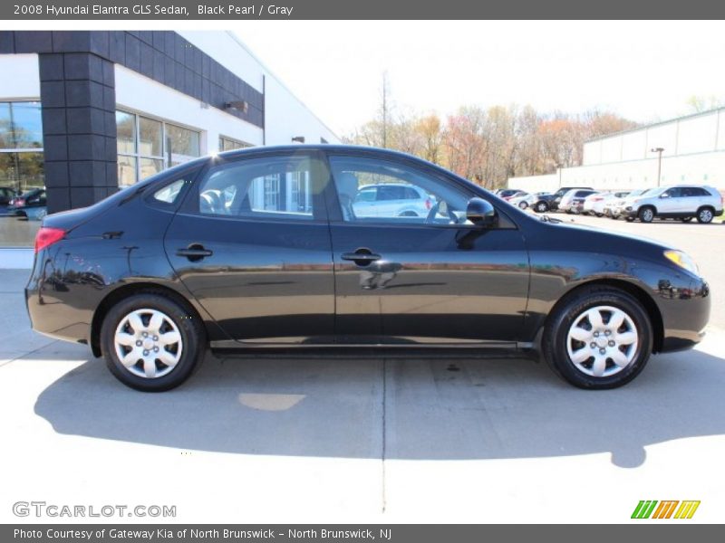 Black Pearl / Gray 2008 Hyundai Elantra GLS Sedan