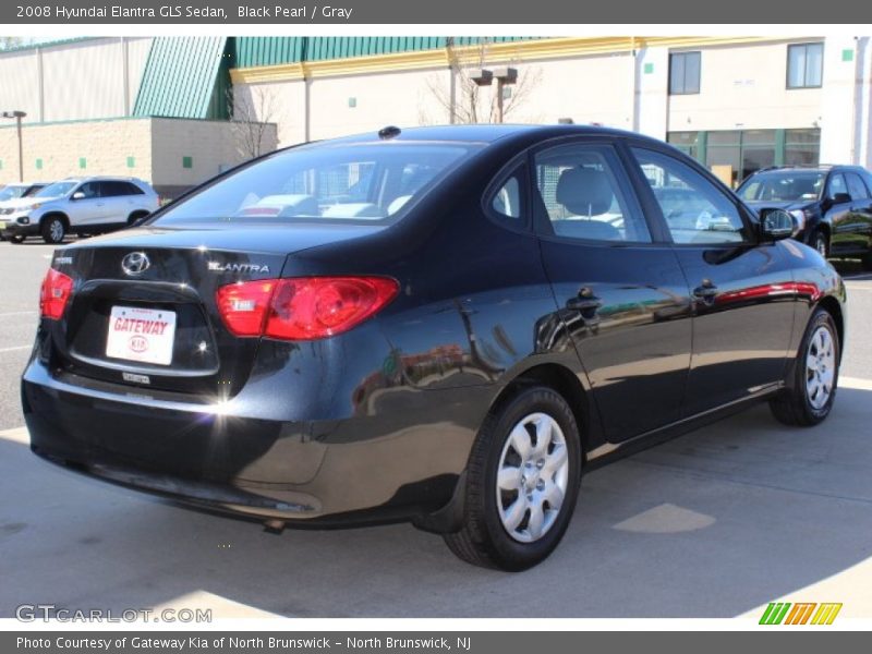 Black Pearl / Gray 2008 Hyundai Elantra GLS Sedan