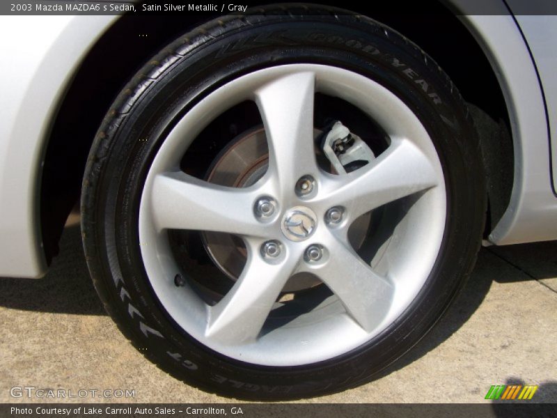 Satin Silver Metallic / Gray 2003 Mazda MAZDA6 s Sedan