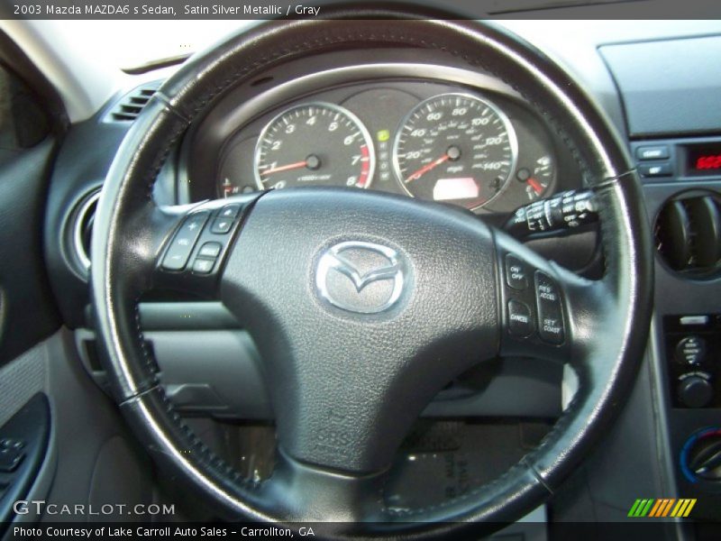 Satin Silver Metallic / Gray 2003 Mazda MAZDA6 s Sedan
