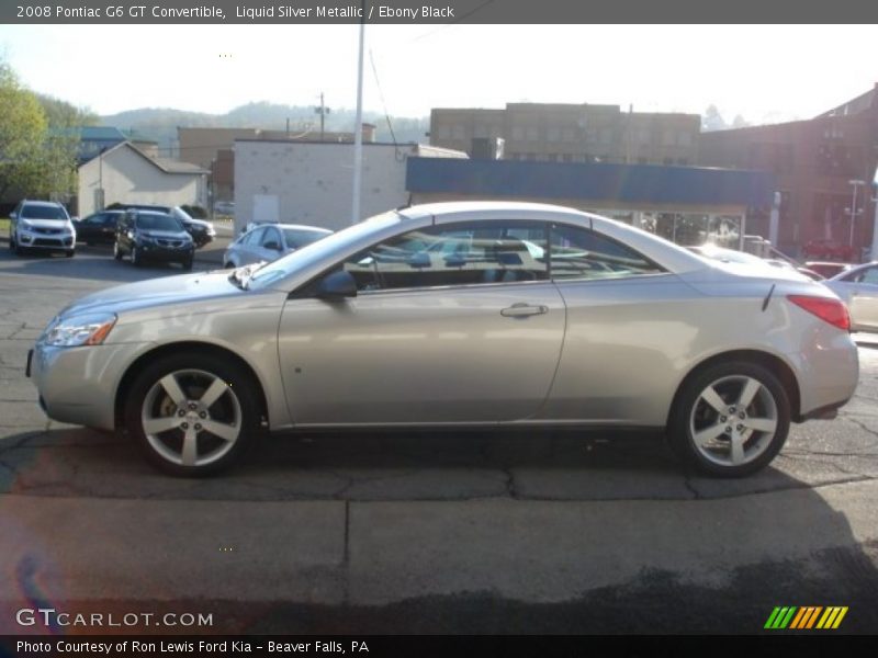 Liquid Silver Metallic / Ebony Black 2008 Pontiac G6 GT Convertible