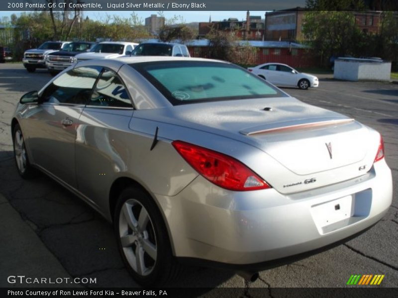 Liquid Silver Metallic / Ebony Black 2008 Pontiac G6 GT Convertible