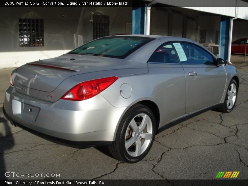 Liquid Silver Metallic / Ebony Black 2008 Pontiac G6 GT Convertible