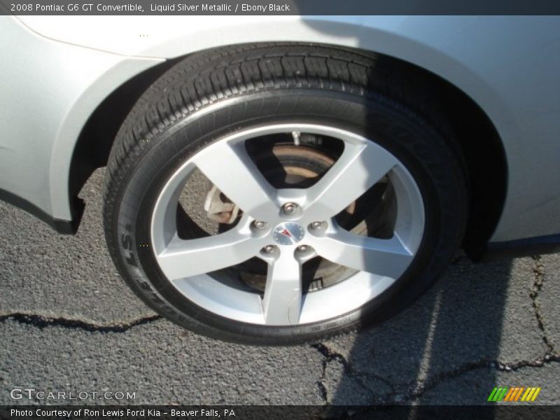 Liquid Silver Metallic / Ebony Black 2008 Pontiac G6 GT Convertible