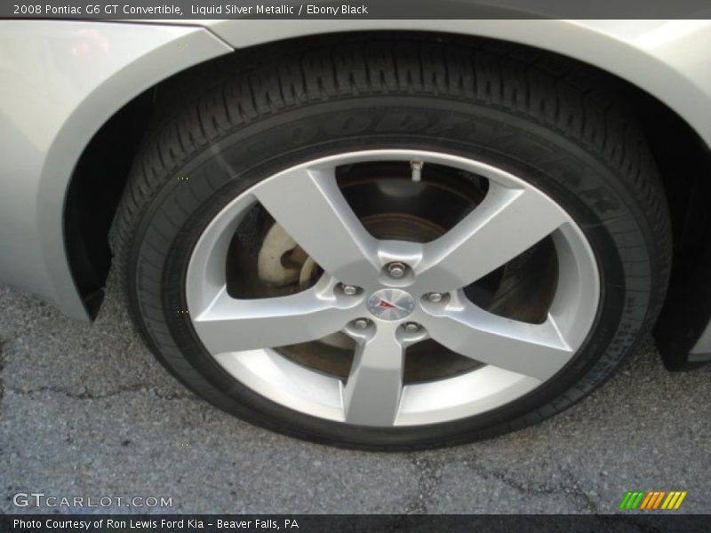 Liquid Silver Metallic / Ebony Black 2008 Pontiac G6 GT Convertible