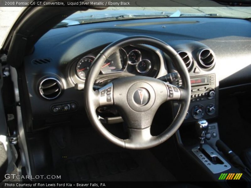 Liquid Silver Metallic / Ebony Black 2008 Pontiac G6 GT Convertible
