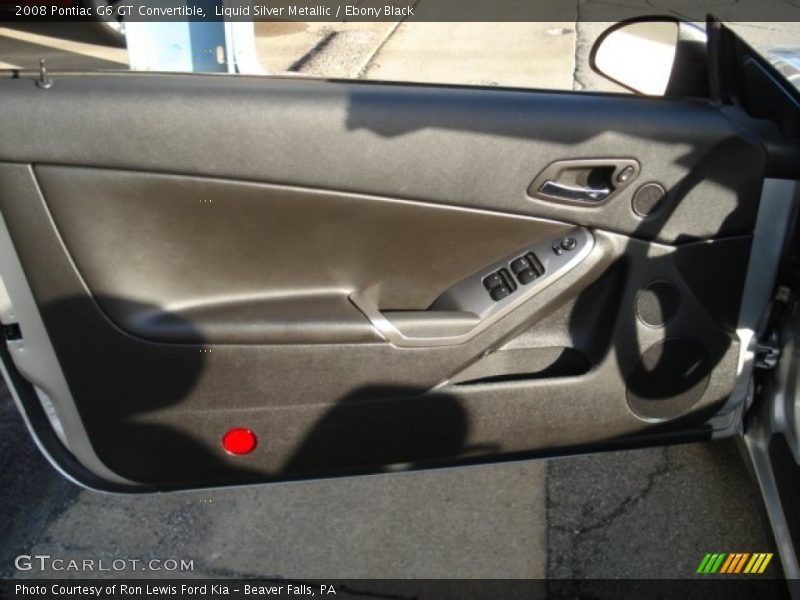 Liquid Silver Metallic / Ebony Black 2008 Pontiac G6 GT Convertible