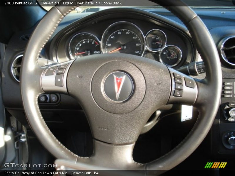 Liquid Silver Metallic / Ebony Black 2008 Pontiac G6 GT Convertible