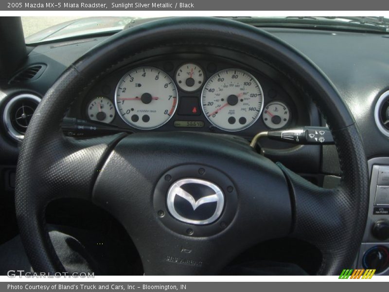 Sunlight Silver Metallic / Black 2005 Mazda MX-5 Miata Roadster