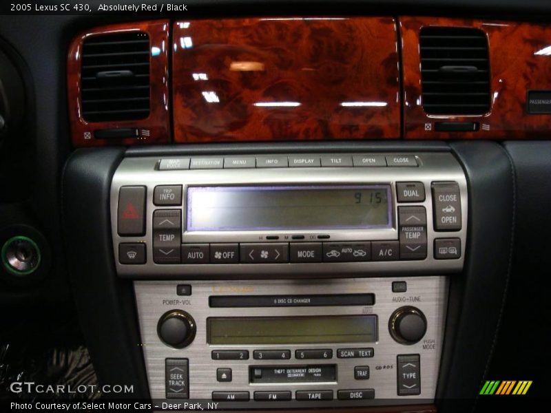 Absolutely Red / Black 2005 Lexus SC 430