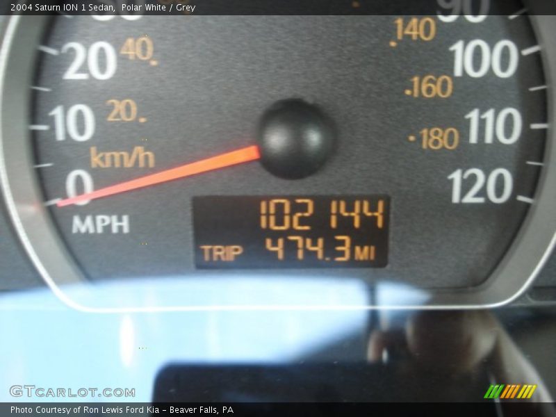 Polar White / Grey 2004 Saturn ION 1 Sedan