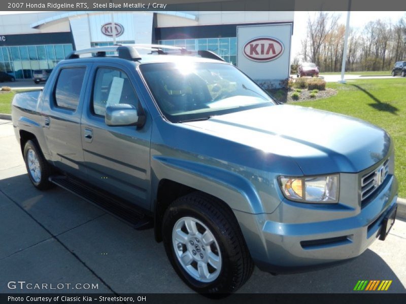 Steel Blue Metallic / Gray 2007 Honda Ridgeline RTS