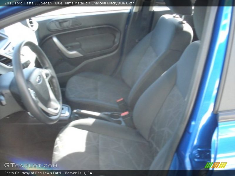 Blue Flame Metallic / Charcoal Black/Blue Cloth 2011 Ford Fiesta SEL Sedan